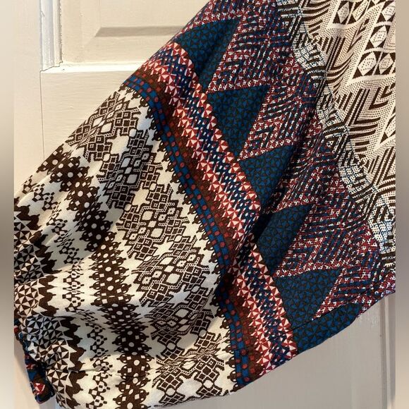 Umgee Boho Abstract Print Dress Tunic Brown Size Small - Picture 4 of 9